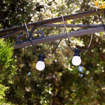 LED-Girlande aus Glühbirnen Aussen Solar Kuiper 7m - Weiß