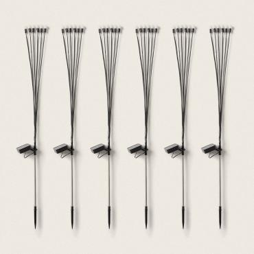 6er-Pack LED-Spieße Solar Außen LightningBug - 3000K