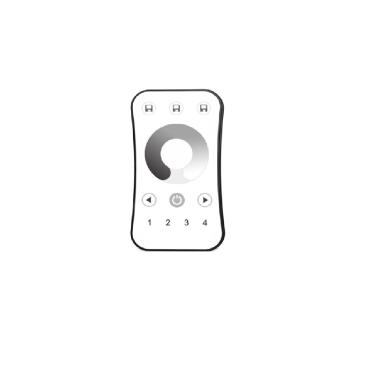 RF-Fernbedienung für einfarbige RF-Dimmer 4 Zonen - Weiß