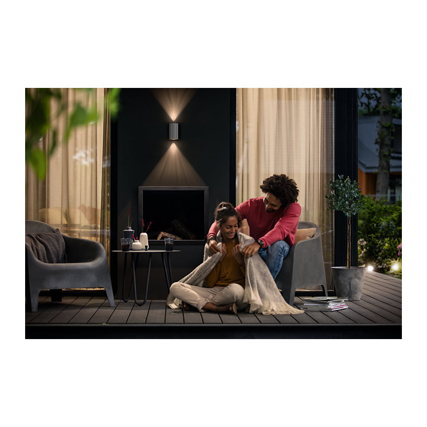 Aplique LED Doble Iluminación Regulable 2x4.5W PHILIPS Buxus