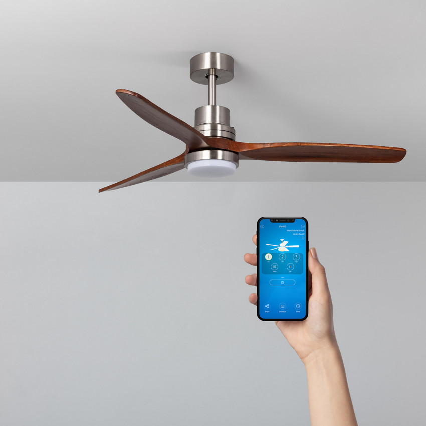 LED-Deckenventilators Savate Nickel 132cm DC-Motor WiFi
