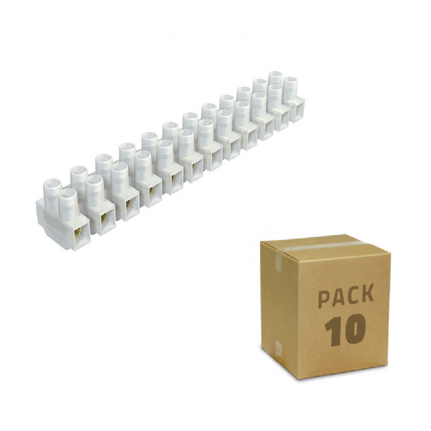 10er Pack Netzsteckerleiste Clema mit 12 elektrischen Kabelsteckern 