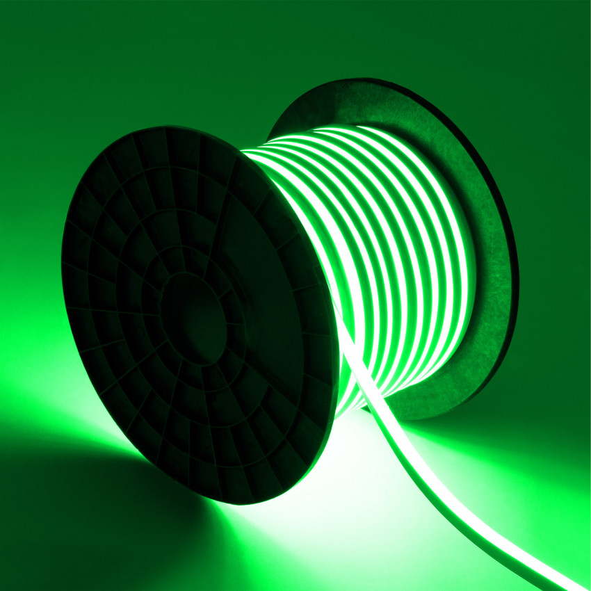 LED-Streifenrolle Neon Dimmbar 220V AC 120 LED/m Grün IP67 Schnitt alle 100cm