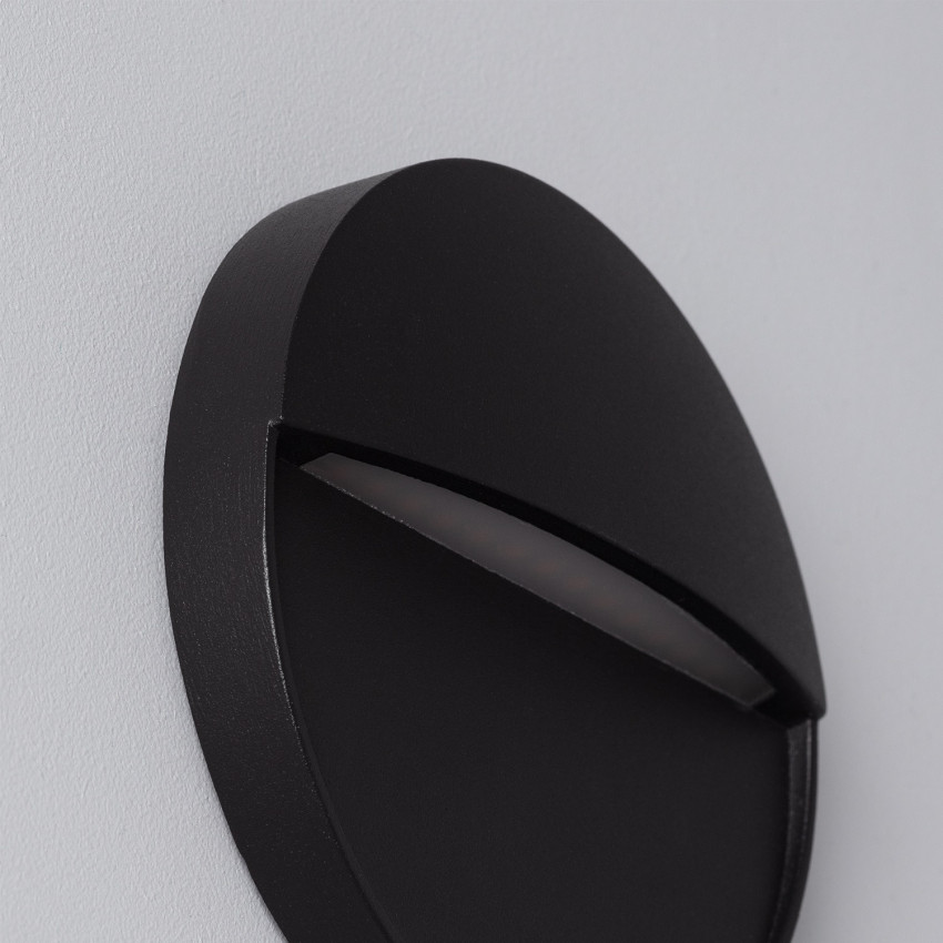 Aplique LED Jade Circular 3W Negro