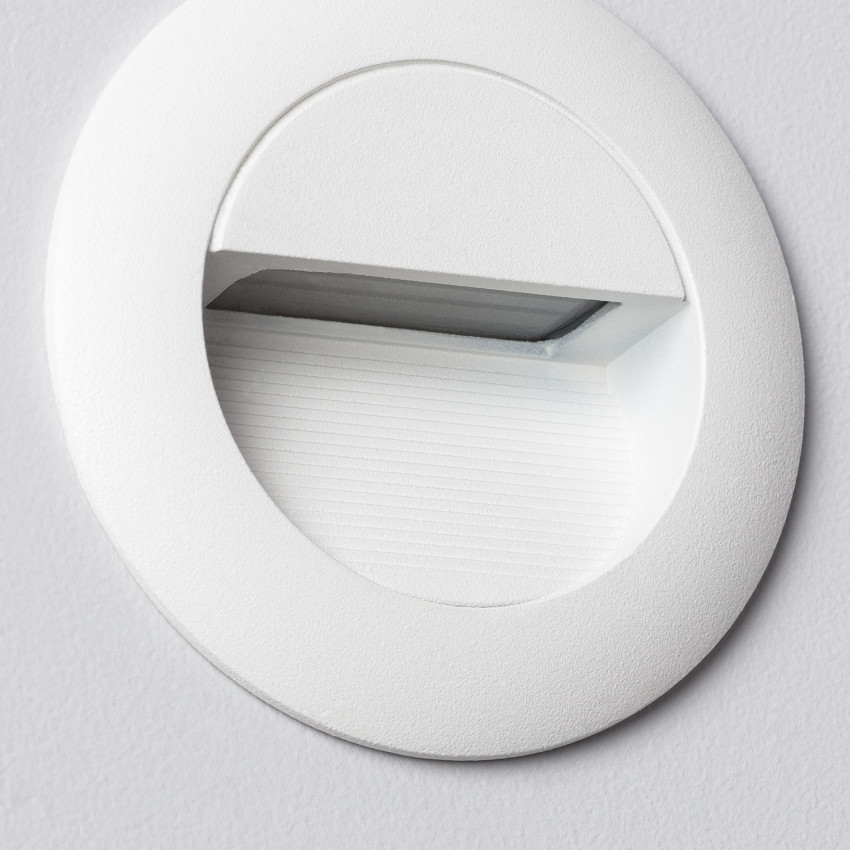 Aplique LED 3W IP65 Cicular de Aluminio Wabi Blanco