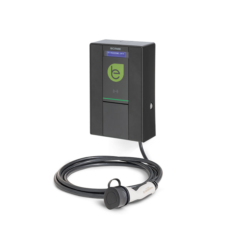 Ladegerät für Elektroautos SCAME 7.4kW Einphasig mit Kabel 4m Connect & Charge 205.W18-S0