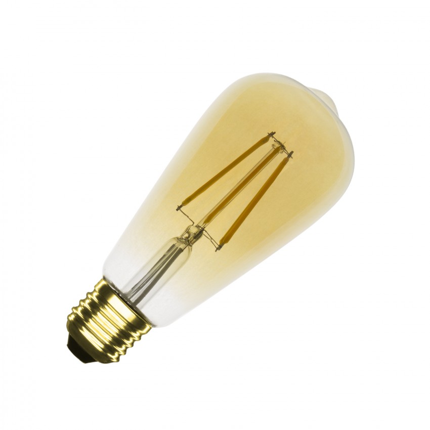 LED-Glühbirne E27 Filament  Dimmbar 5.5W ST64 Gold Lemon