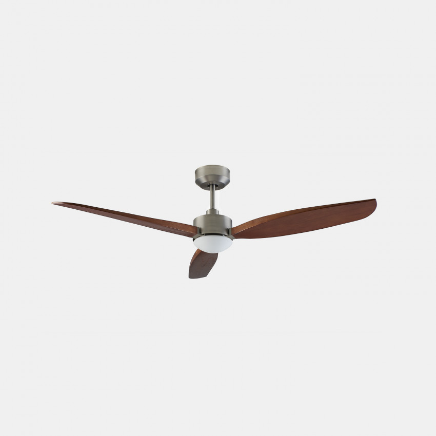 LED-Deckenventilator Embat Nickel Holz 132cm DC-Motor LEDS-C4 30-8000-81-F9 