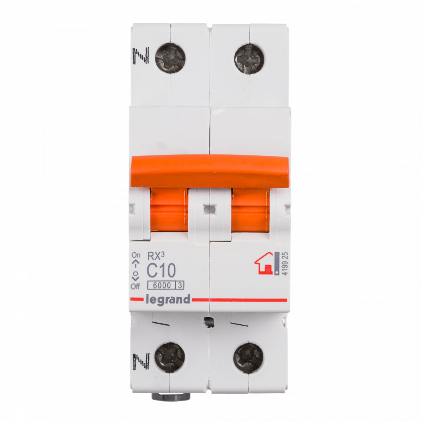 Sicherungsschalter Automatisch Magnetothermisch RX3 für Haushalte 1P+N 6kA 10-40 A LEGRAND 419925