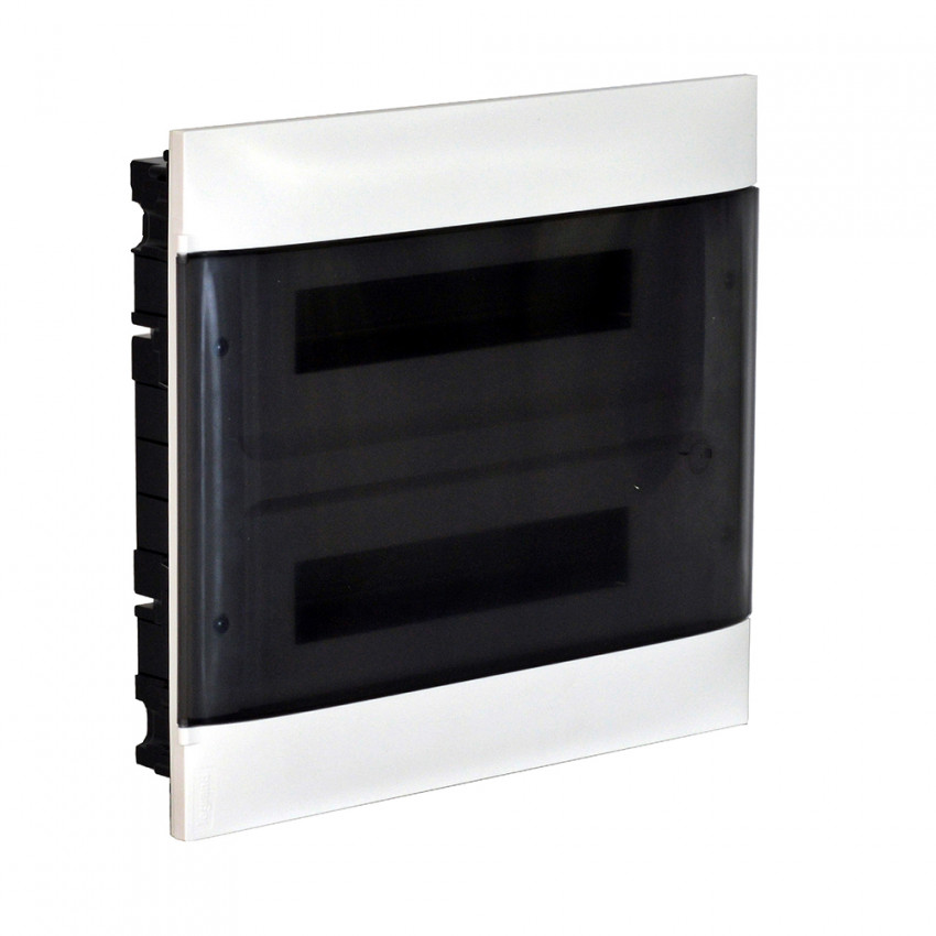 Caja de Empotrar Practibox S para Tabiques Prefabricados Puerta Transparente 2x18 Módulos LEGRAND 137077