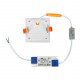 Placa LED 7W Cuadrado Slim Corte Ø 75 mm