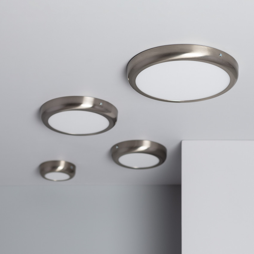 Plafón LED Circular Silver Design 12W