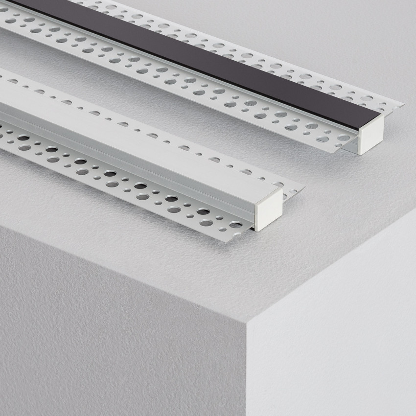 Aluminiumprofil für Integrierung in Gips/Gipskarton für LED-Streifen bis 15mm