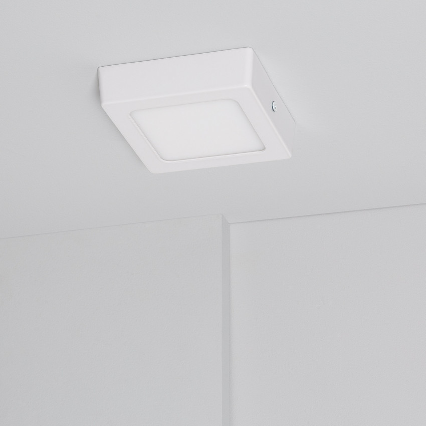 LED-Deckenleuchte 6W Eckig Superslim Wählbar CCT 105x105 mm