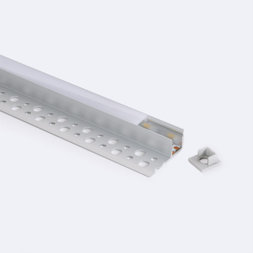 Aluminiumprofil für Integrierung in Gips/Pladur für LED-Streifen bis 8 mm