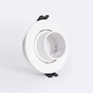 Collerette Downlight Conique Orientable Faible UGR pour Ampoule LED GU10 / GU5.3 Coupe Ø75 mm Suefix Blanc
