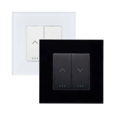 Interrupteur pour Volets Roulants Automatiques avec Flêches et Cadre PC Modern Blanc