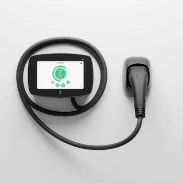 Borne de Recharge pour Voiture Électrique WALLBOX Commander2 22kW Triphasé 5m Noir