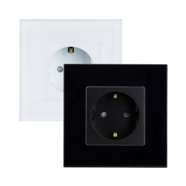 [NO ACTIVAR] Prise Type F Schuko avec Plaque PC Noir