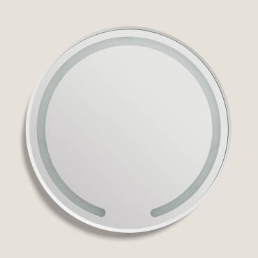 Miroir Salle de Bain avec Éclairage LED Anti-buée Ø60 cm Nour Sélectionnable (chaud-neutre-froid)