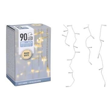 Rideau de Guirlandes LED Extérieur 3m Transparent Carámbano 2700K