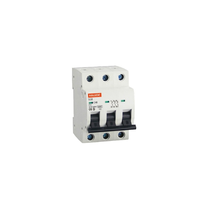Disjoncteur Résidentiel 3P-32A-6kA Courbe C MAXGE Alpha+ 