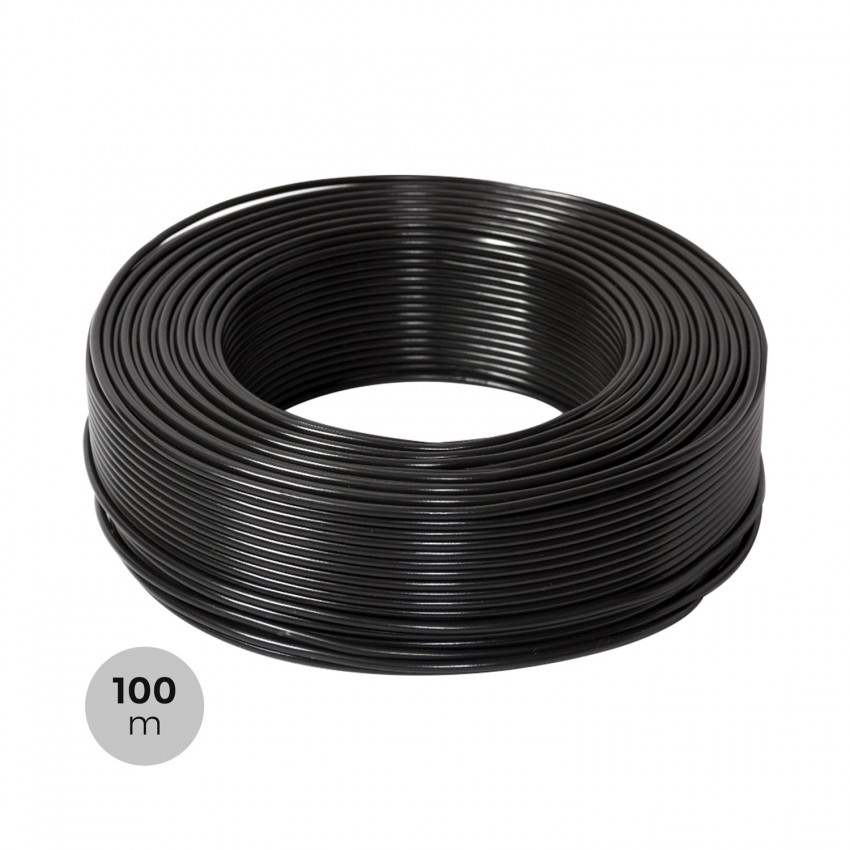 Rouleau 100m Câble 6mm²  PV ZZ-F Noir 