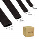 Gaine Thermorétractable Noire avec Rétraction 3:1 18mm 1 mètre