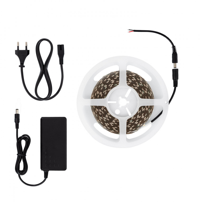 Kit Ruban LED 48W 60LED/m 5m IP20 et Bloc d'Alimentation