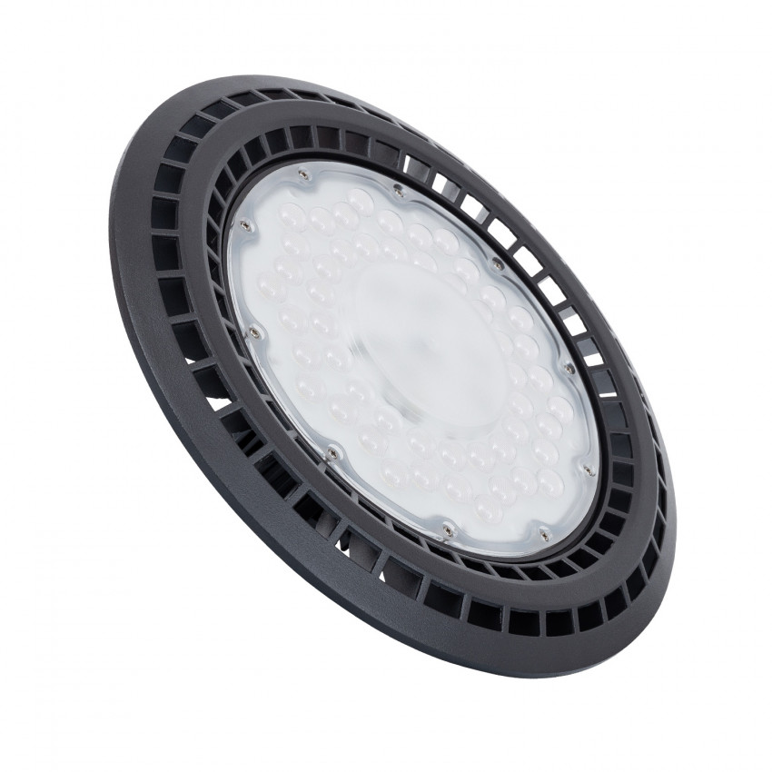 Cloche LED Industrielle UFO 150W 170 Lm/W - Dimmable 0-10V, IP65, 4000K Blanc Neutre, Optique 60°