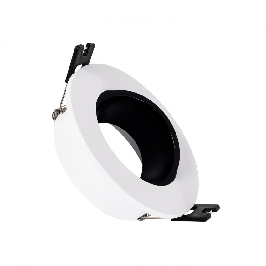 Collerette Downlight Conique Faible UGR Noir pour Ampoule LED GU10/GU5.3 Coupe Ø 90mm