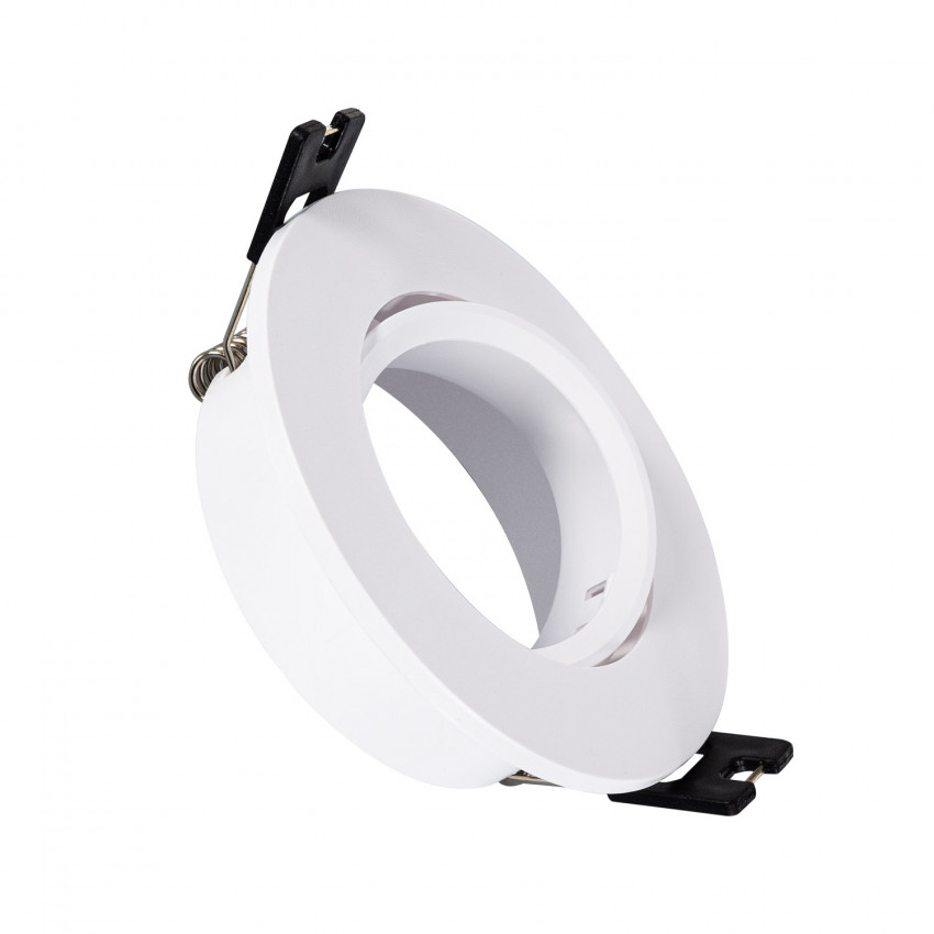 Collerette Downlight Ronde Orientable pour Ampoule LED GU10/GU5.3 Coupe Ø 75mm