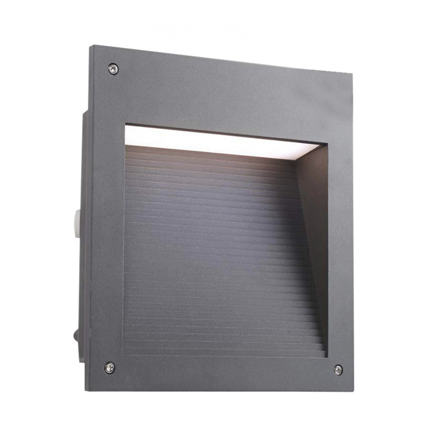 Balise LED Extérieure 20W Encastrable au Mur Micenas Square Gris Urbain LEDS-C4 05-9885-Z5-CL 