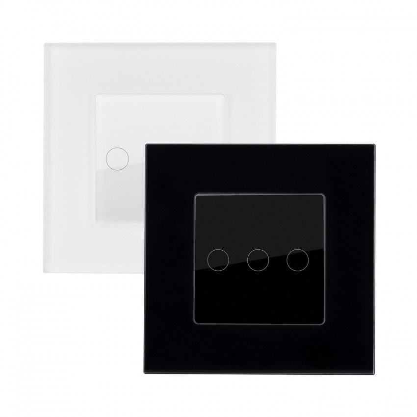 Interrupteur Tactile Triple avec Plaque Crystal Modern