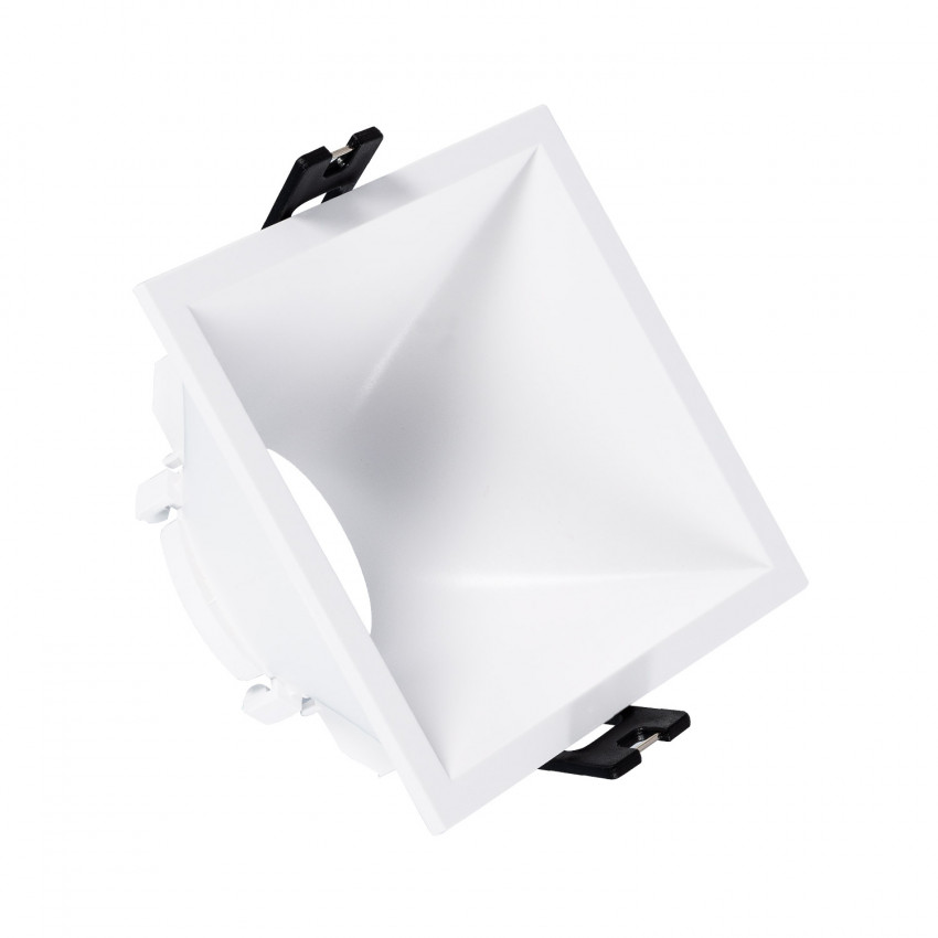 Collerette Downlight Carrée 45º Faible UGR pour Ampoule LED GU10/GU5.3 Coupe 85 x 85mm