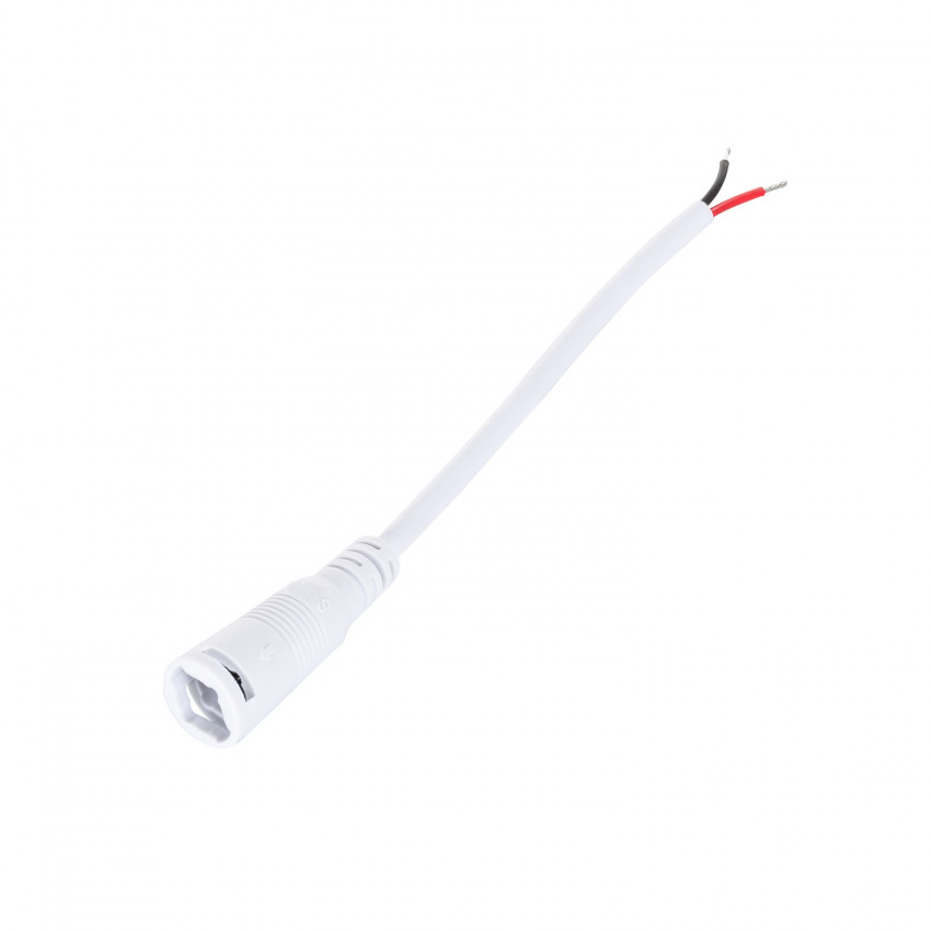 Cable Conexión Jack Hembra Tira LED 12V Negro