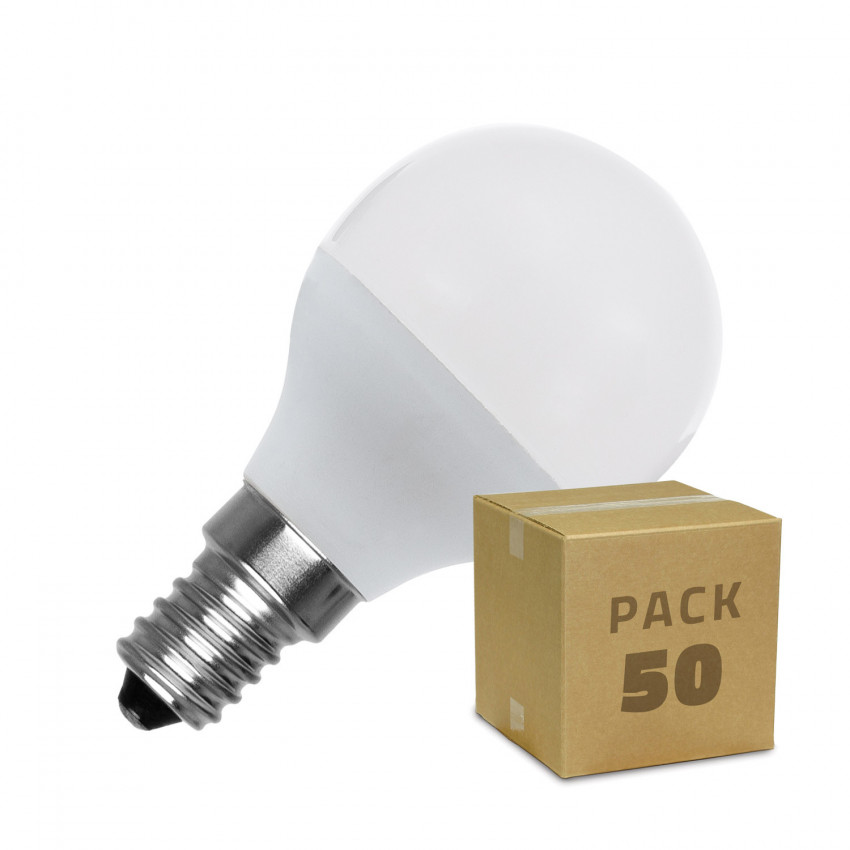 Boîte de 50 Ampoules LED E14 G45 5W Blanc Froid