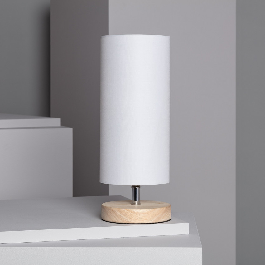 Lampe à Poser Bois et Tissu Roundi Haarle
