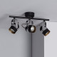 Foco Orientable Siner 3x Lineal Negro