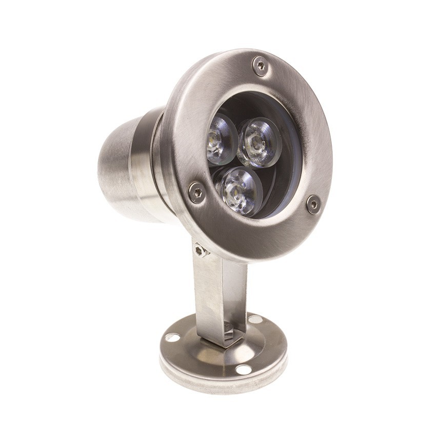 Spot LED Fixation au Sol Inox 12V 3W