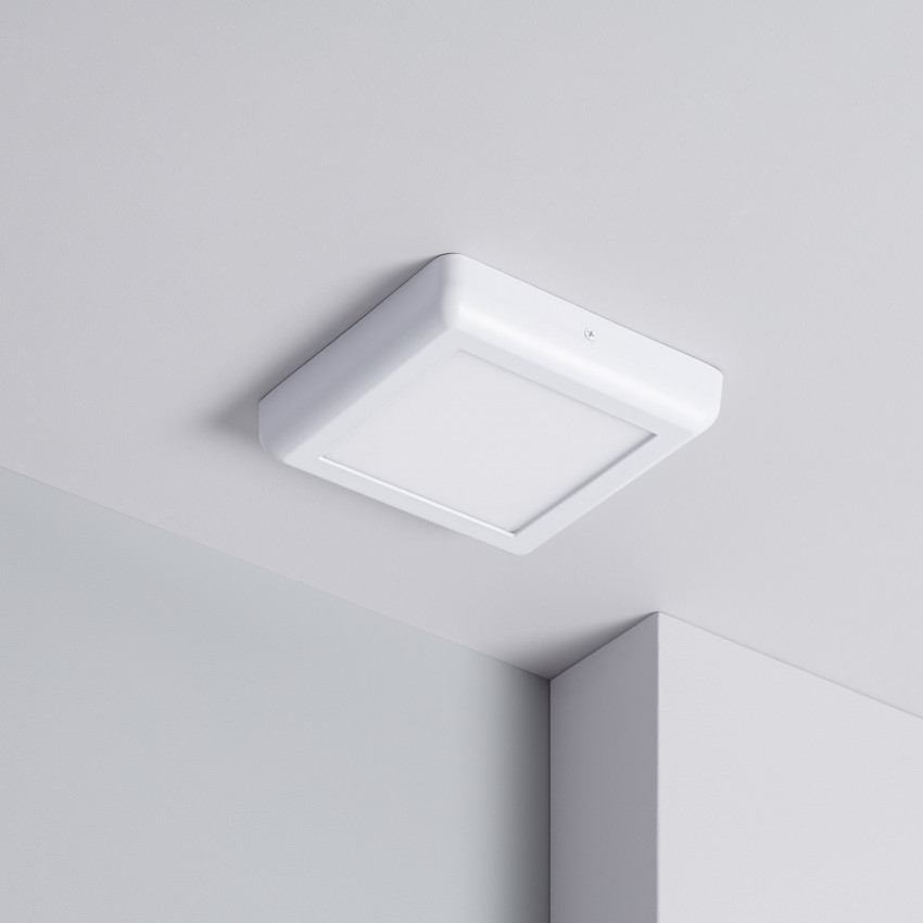 Plafonnier LED Carré Métal Design White 12W 178x178mm 