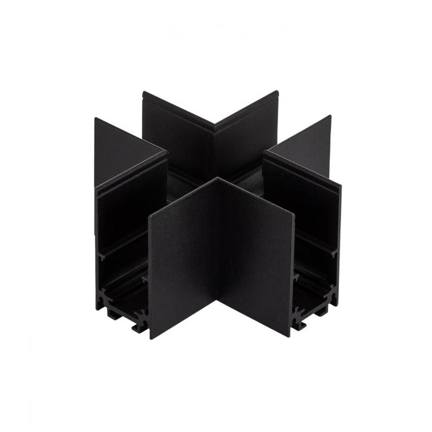 Raccord en X pour Rail Magnétique Monophasé En Saillie 20mm 