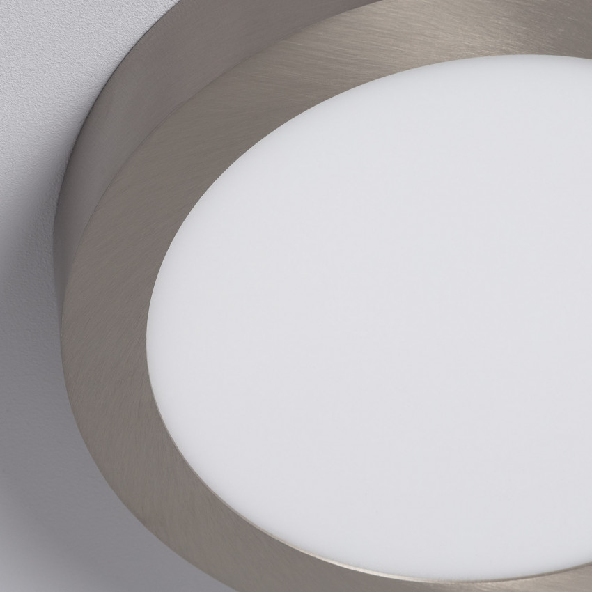 Plafonnier LED Rond 18W Cadre Argentée