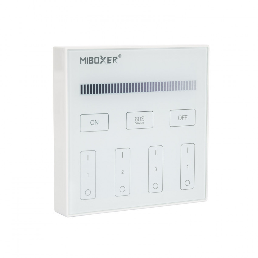 Télécommande Murale RF pour Variateur LED Monochrome 4 Zones MiBoxer B1 
