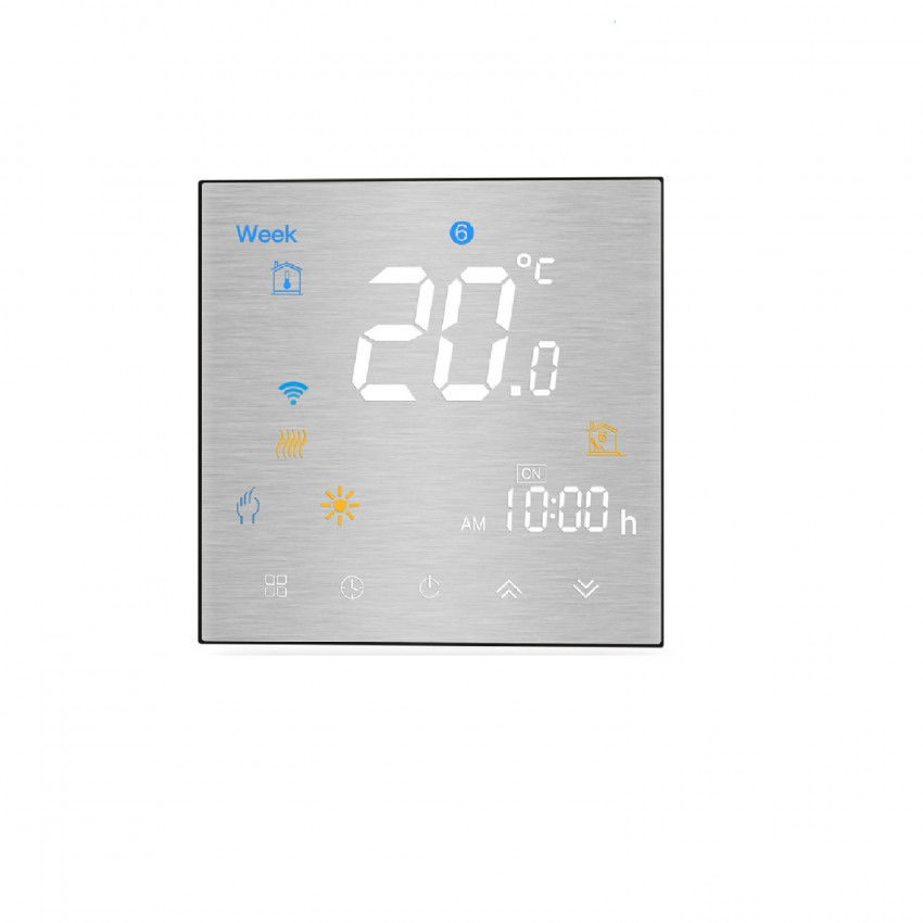 Thermostat WiFi Programmable Métallique pour Chauffage
