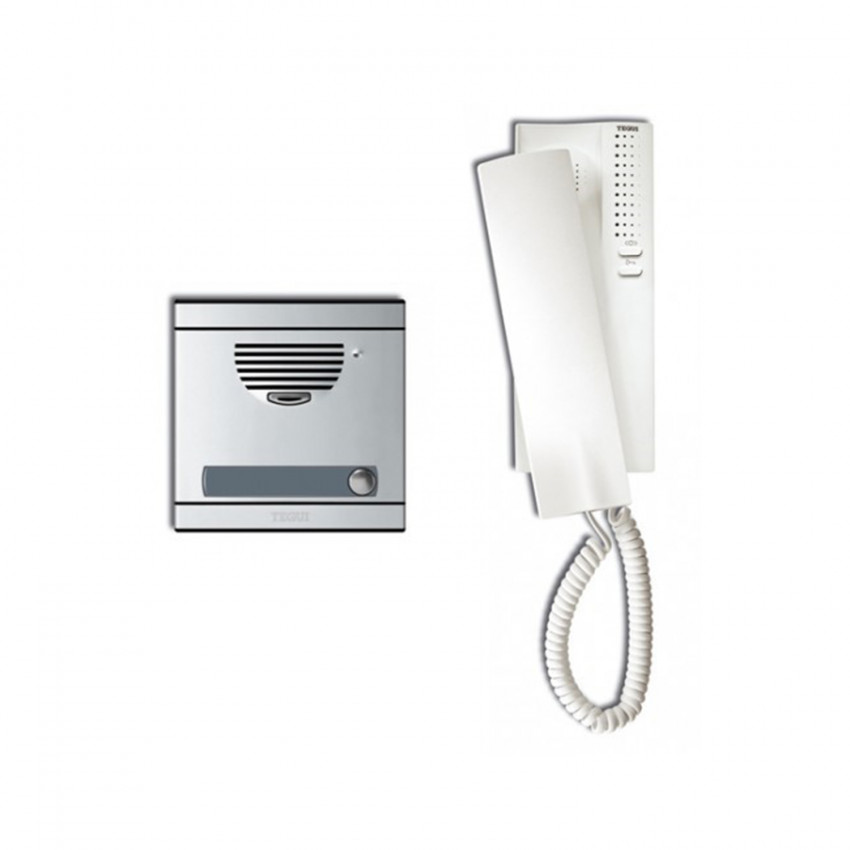 Kit Interphone 1 Logement 4 + 1 fils avec Panneau et Téléphone Serie 7 TEGUI 375011