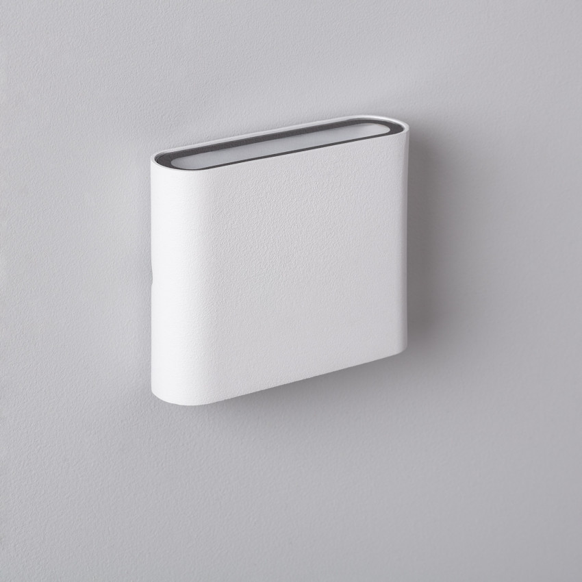 Applique Murale LED Aluminium Carrée Luming 6W Éclairage Double Face Blanche pour Extérieur 