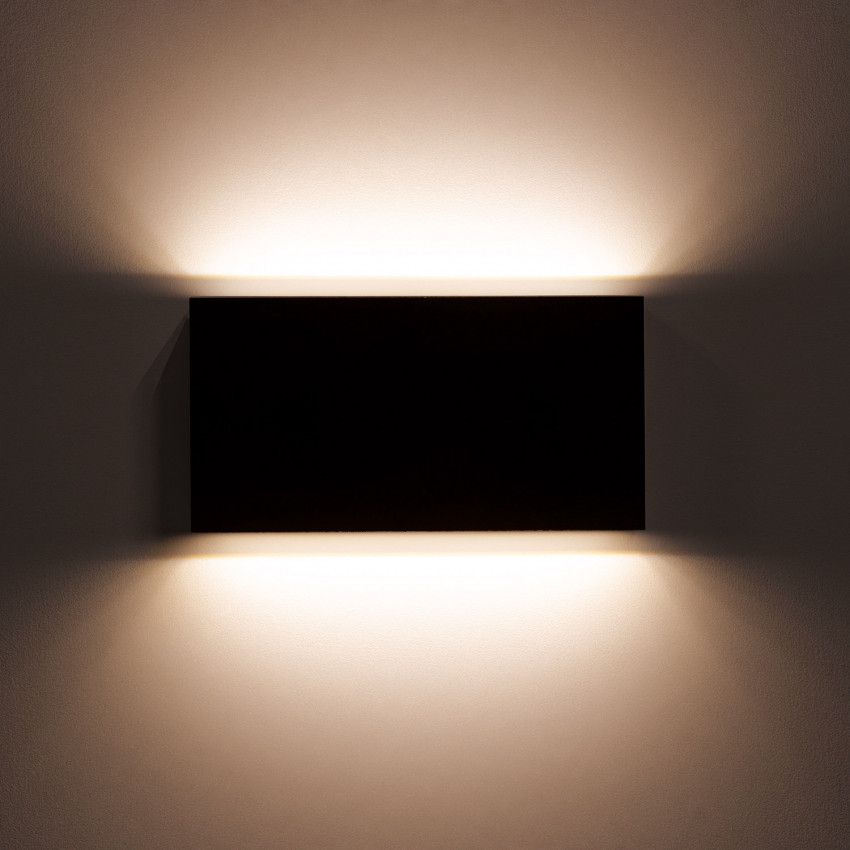 Aplique de Pared LED Kaira Iluminación Doble Cara IP54 12W Negro