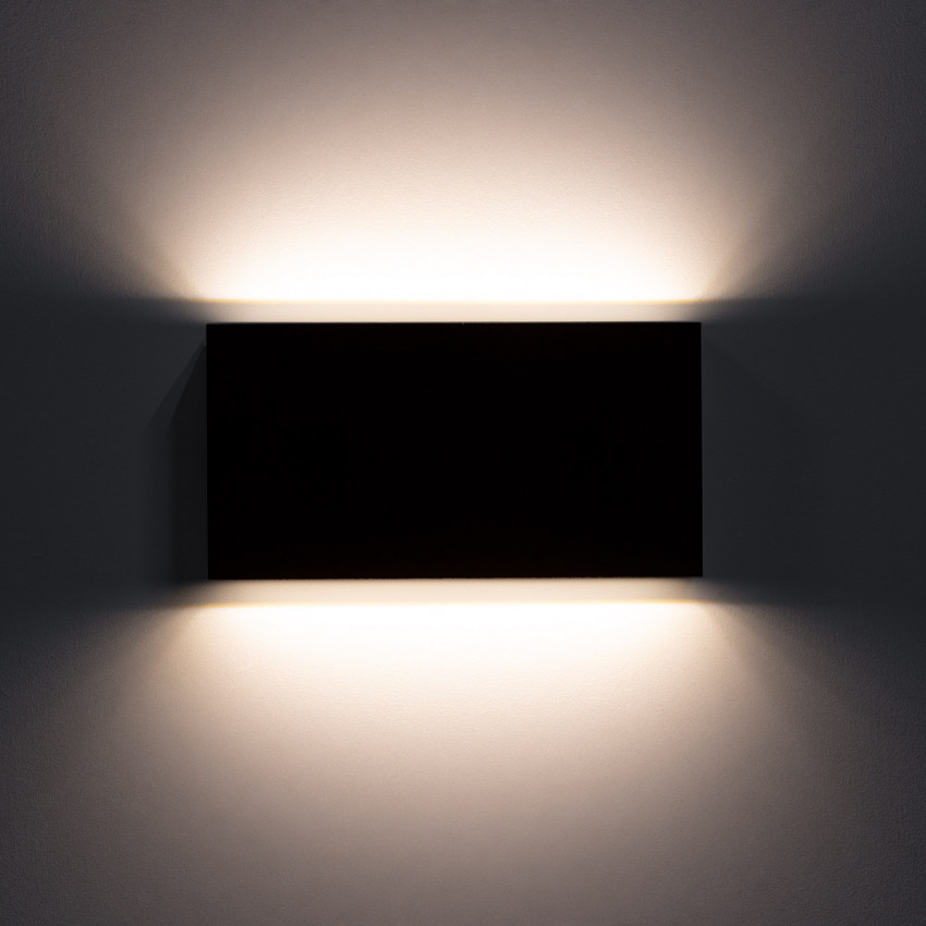 Aplique de Pared LED Kaira Iluminación Doble Cara IP54 12W Negro