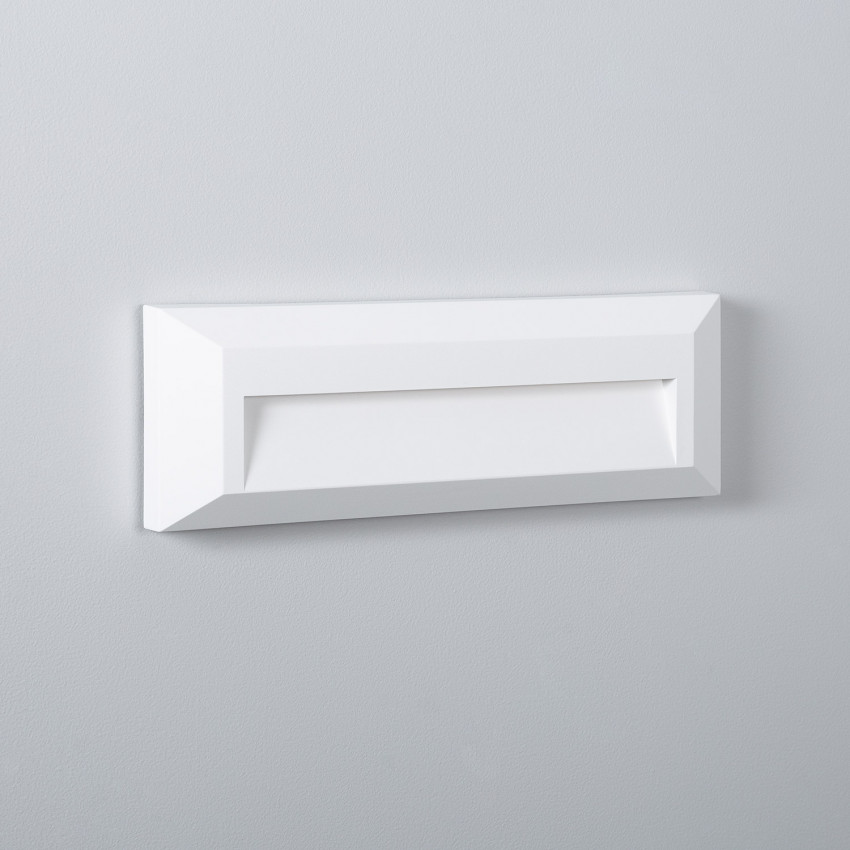 Balise LED Extérieure 2W En Saillie au Mur Rectangulaire Élide Blanche 